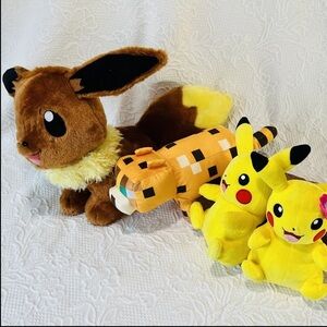 Gaming Plush Pokémon Stuffed Animal Minecraft Ocelot BAB Eevee Pikachu Gamer Toy